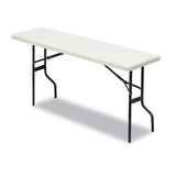 Iceberg Indestructable Classic Folding Table, Rectangular Top, 300 Lb Capacity, 48 X 24 X 29, Platinum freeshipping - TVN Wholesale 