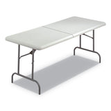 Iceberg Indestructable Classic Folding Table, Rectangular Top, 300 Lb Capacity, 48 X 24 X 29, Platinum freeshipping - TVN Wholesale 