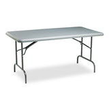Iceberg Indestructable Industrial Folding Table, Rectangular Top, 1,200 Lb Capacity, 60 X 30 X 29, Charcoal freeshipping - TVN Wholesale 