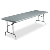 Iceberg Indestructable Industrial Folding Table, Rectangular Top, 1,200 Lb Capacity, 96 X 30 X 29, Charcoal freeshipping - TVN Wholesale 