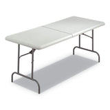 Iceberg Indestructable Classic Folding Table, Round Top, 200 Lb Capacity, 48" Dia X 29"h, Charcoal freeshipping - TVN Wholesale 