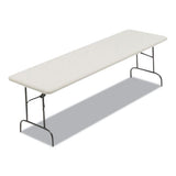 Iceberg Indestructables Too 600 Series Folding Table, Rectangular Top, 600 Lb Capacity, 96 X 30 X 29, Platinum freeshipping - TVN Wholesale 