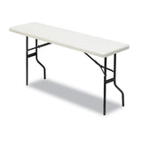 Iceberg Indestructable Classic Folding Table, Rectangular Top, 1,200 Lb Capacity, 60 X 24 X 29, Charcoal freeshipping - TVN Wholesale 