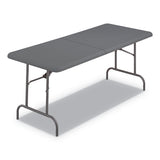 Iceberg Indestructable Classic Bi-folding Table, 1,200 Lb Capacity, 30 X 72 X 29, Charcoal freeshipping - TVN Wholesale 