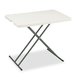 Iceberg Indestructable Classic Personal Folding Table, 30 X 20 X 25 To 28 High, Platinum freeshipping - TVN Wholesale 