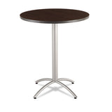 Iceberg Cafeworks Table, Cafe-height, Square Top, 36 X 36 X 30, Walnut-silver freeshipping - TVN Wholesale 