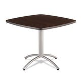 Iceberg Cafeworks Table, Cafe-height, Square Top, 36 X 36 X 30, Graphite Granite-silver freeshipping - TVN Wholesale 