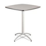 Iceberg Cafeworks Table, Cafe-height, Round Top, 36" Dia X 30"h, Walnut-silver freeshipping - TVN Wholesale 