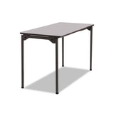 Iceberg Maxx Legroom Wood Folding Table, Rectangular Top, 72 X 30 X 29.5, Gray-charcoal freeshipping - TVN Wholesale 