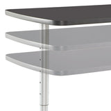 Iceberg Arc Adjustable-height Table, Rectangular Top, 60 X 30 X 30 To 42 High, Graphite-silver freeshipping - TVN Wholesale 