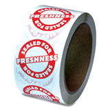 Iconex™ Tamper Seal Label, 2" Dia, Red-white, 500-roll, 4 Rolls-carton freeshipping - TVN Wholesale 