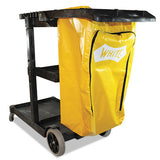 Impact® Janitorial Cart, Three-shelves, 20.5w X 48d X 38h, Yellow freeshipping - TVN Wholesale 