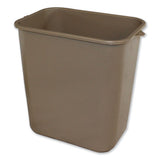 Impact® Soft-sided Wastebasket, Rectangular, Polyethylene, 28 Qt, Beige freeshipping - TVN Wholesale 