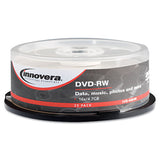 Dvd-rw Rewriteable Disc, 4.7 Gb, 4x, Spindle, Silver, 25-pack