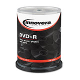 Dvd+r Recordable Disc, 4.7 Gb, 16x, Spindle, Silver, 100-pack