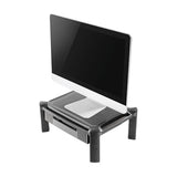 Innovera® Large Monitor Stand With Cable Management And Drawer, 18.38" X 13.63" X 5", Black freeshipping - TVN Wholesale 
