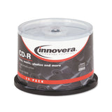 Innovera® Cd-r Inkjet Printable Recordable Disc, 700 Mb-80 Min, 52x, Spindle, Matte White, 100-pack freeshipping - TVN Wholesale 