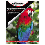 High-gloss Photo Paper, 10 Mil, 8.5 X 11, High-gloss White, 50-pack