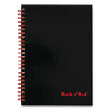 Hardcover Twinwire Notebooks, 1 Subject, Wide-legal Rule, Black-red Cover, 9.88 X 6.88, 70 Sheets