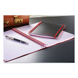 Twin Wire Poly Cover Notebook, 1 Subject, Wide-legal Rule, Black Cover, 11.75 X 8.25, 70 Sheets