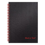 Black n' Red™ Twinwire Hardcover Notebook, 1 Subject, Wide-legal Rule, Black Cover, 8.25 X 5.88, 70 Sheets freeshipping - TVN Wholesale 