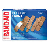 BAND-AID® Flexible Fabric Adhesive Bandages, Assorted, 100-box freeshipping - TVN Wholesale 