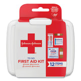 Johnson & Johnson® Red Cross® Mini First Aid To Go Kit, 12 Pieces, Plastic Case freeshipping - TVN Wholesale 