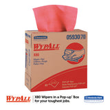 WypAll® X80 Cloths With Hydroknit, 9.1 X 16.8, Red, Pop-up Box, 80-box, 5 Box-carton freeshipping - TVN Wholesale 