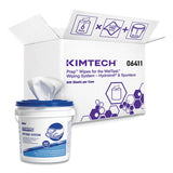 Kimtech™ Wettask System Prep Wipers For Bleach-disinfectants-sanitizers Hygienic Enclosed System, Bucket Included, 140-roll,6 Rolls-ct freeshipping - TVN Wholesale 