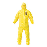 KleenGuard™ A70 Chemical Spray Protection Coveralls, Hooded, Storm Flap, Large, Yellow, 12-carton freeshipping - TVN Wholesale 