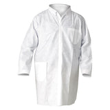 A20 Breathable Particle Protection Lab Coats, Snap Closure-open Wrists-pockets, X-large, White, 25-carton