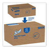 Scott® Essential Plus Hard Roll Towels, 1.5" Core, 8" X 600 Ft, White, 6 Rolls-carton freeshipping - TVN Wholesale 