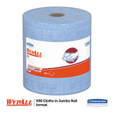 WypAll® X90 Cloths, Jumbo Roll, 11 1-10 X 13 2-5, Denim Blue, 450-roll, 1 Roll-carton freeshipping - TVN Wholesale 