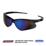 KleenGuard™ Nemesis Safety Glasses, Black Frame, Blue Mirror Lens freeshipping - TVN Wholesale 