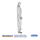 KleenGuard™ A35 Liquid And Particle Protection Coveralls, Zipper Front, Hooded, Elastic Wrists And Ankles, Large, White, 25-carton freeshipping - TVN Wholesale 