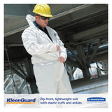 KleenGuard™ A35 Liquid And Particle Protection Coveralls, Zipper Front, Hooded, Elastic Wrists And Ankles, 2x-large, White, 25-carton freeshipping - TVN Wholesale 