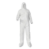 KleenGuard™ A35 Liquid And Particle Protection Coveralls, Zipper Front, Hood-boots, Elastic Wrists-ankles, 2x-large, White, 25-carton freeshipping - TVN Wholesale 