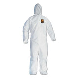 A40 Elastic-cuff And Ankle Hooded Coveralls, Large, White, 25-carton