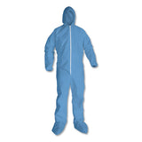 KleenGuard™ A65 Zipper Front Hood And Boot Flame-resistant Coveralls, Elastic Wrist And Ankles, X-large, Blue, 25-carton freeshipping - TVN Wholesale 
