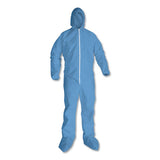 KleenGuard™ A65 Zipper Front Hood And Boot Flame-resistant Coveralls, Elastic Wrist And Ankles, 2x-large,blue,  25-carton freeshipping - TVN Wholesale 