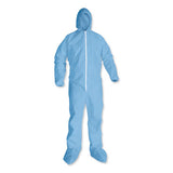 KleenGuard™ A65 Zipper Front Hood And Boot Flame-resistant Coveralls, Elastic Wrist And Ankles, 3x-large, Blue, 21-carton freeshipping - TVN Wholesale 