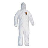 A30 Elastic-back And Cuff Hooded Coveralls, 2x-large, White, 25-carton
