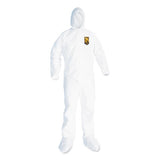 KleenGuard™ A20 Breathable Particle Protection Coveralls, Elastic Back, Hood And Boots, Large, White, 24-carton freeshipping - TVN Wholesale 