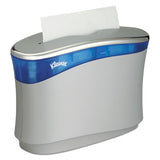 Kleenex® Reveal Countertop Folded Towel Dispenser, 13.3 X 5.2 X 9, Soft Gray-translucent Blue freeshipping - TVN Wholesale 
