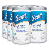 Scott® 24-hour Sanitizing Wipes, 4.5 X 8.25, White, 75-canister, 6 Canisters-carton freeshipping - TVN Wholesale 