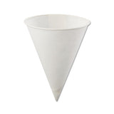 Straight-edge, Poly Bagged Paper Cone Cups, 7 Oz, White, 250-bag, 20 Bags-carton