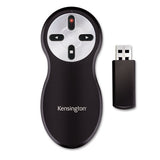 Kensington® Wireless Presenter With Red Laser, Class 2, 65 Ft Range, Black-silver freeshipping - TVN Wholesale 