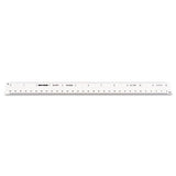 Chartpak® Triangular Scale, Plastic, 12" Long, Architectural, White freeshipping - TVN Wholesale 