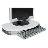 Kantek Crt-lcd Stand With Keyboard Storage, 23" X 13.25" X 3", Light Gray-dark Gray, Supports 80 Lbs freeshipping - TVN Wholesale 