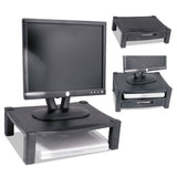 Kantek Single-level Monitor Stand, 17" X 13.25" X 3" To 6.5", Black, Supports 50 Lbs freeshipping - TVN Wholesale 
